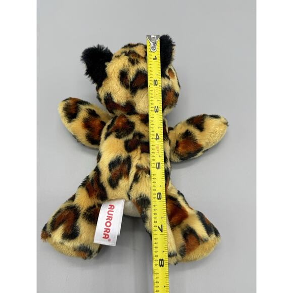 Aurora Snow Leopard Cheetah Cat Jaguar Plush Small 7 Inch Stuffed Animal - Picture 6 of 10